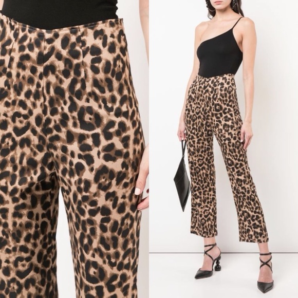 Reformation Pants - Reformation marlon leopard print crop pant